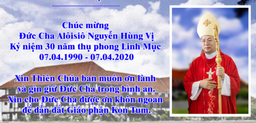 Hiệp Thông Cầu Nguyện Cho Đức Cha Alôisiô Kỷ Niệm 30 Năm Hồng Ân Linh Mục