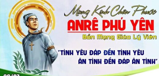 Thông Báo: Mừng lễ Á Thánh Anrê Phú Yên, Bổn mạng Giáo Lý Viên