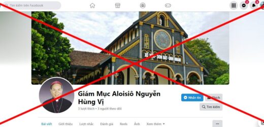 Thông Báo Về Việc Tài Khoản Facebook Mạo Danh Đức Cha Aloisiô Nguyễn Hùng Vị, Giám Mục Giáo Phận Kon Tum