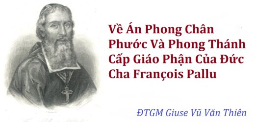 Đức TGM Giuse Vũ Văn Thiên: Về Án Phong Chân Phước Và Phong Thánh Cấp Giáo Phận Của Đức Cha François Pallu