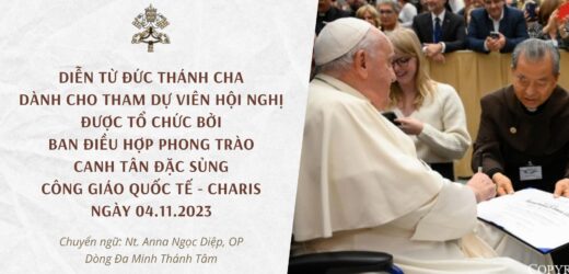 Diễn Từ Đức Thánh Cha Dành Cho Thành Viên Của Phong Trào Canh Tân Đặc Sủng Công Giáo