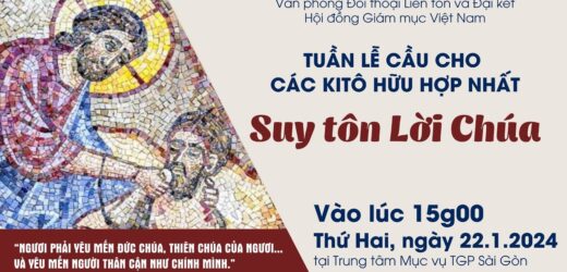 Trực Tiếp Buổi Suy Tôn Lời Chúa Nhân Dịp Tuần Lễ Cầu Cho Các Kitô Hữu Hợp Nhất Năm 2024