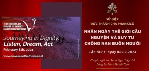Sứ Điệp Đức Thánh Cha Nhân Ngày Thế Giới Cầu Nguyện Và Suy Tư Chống Nạn Buôn Người Năm 2024
