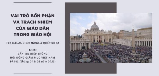 Vai Trò Bổn Phận Và Trách Nhiệm Của Giáo Dân Trong Giáo Hội