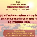 Bài Học Từ Hành Trình Truyền Giáo Của Cha Matteo Ricci (1583 – 1610) Tại Trung Hoa