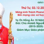 Thông Báo: Thánh Lễ Mừng Kính Thánh Phanxicô Xaviê Và Tạ Ơn Hồng Ân 10 Năm Giám Mục Của Đức Cha Aloisiô