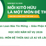 Học Hỏi Năm Sứ Vụ 2026 – Bài 01: Môn Đệ Thừa Sai Là Ai Và Làm Việc Gì?