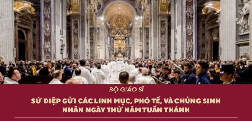 Sứ Điệp Của Bộ Giáo Sĩ Gửi Các Linh Mục, Phó Tế Và Chủng Sinh Nhân Ngày Thứ Năm Tuần Thánh 2026