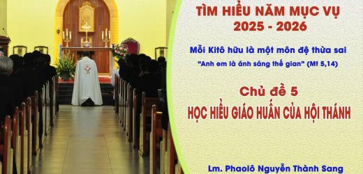 Tìm Hiểu Năm Mục Vụ 2025-2026: Mỗi Kitô Hữu Là Một Môn Đệ Thừa Sai – Học Hiểu Giáo Huấn Của Hội Thánh