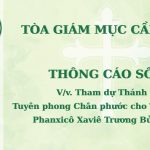 Tòa Giám Mục Cần Thơ Thông Cáo Về Việc Tham Dự Thánh Lễ Tuyên Phong Chân Phước Cho Tôi Tớ Chúa Phanxicô Xaviê Trương Bửu Diệp