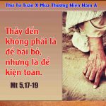 09.06.2026 – Thứ Tư Tuần X Thường Niên, Năm A – Đến Để Kiện Toàn (Mt 5,17-19)