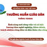 Ủy Ban Giáo Dân – Thường Huấn Tháng 7/2026: Ánh Sáng Và Công Việc Nơi Xã Hội