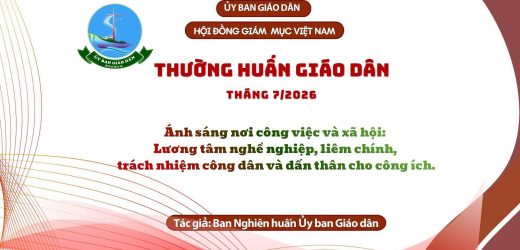 Ủy Ban Giáo Dân – Thường Huấn Tháng 7/2026: Ánh Sáng Và Công Việc Nơi Xã Hội