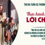 22.09.2026 – Thứ Ba Tuần XXV Thường Niên, Năm A – Thực Hành Lời Chúa (Luca 8,19-21)